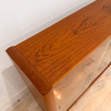 Danish Teak Lighted Curio
