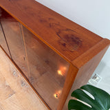 Danish Teak Lighted Curio