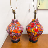 Pair of Rare Colorful Alvino Bagni Lamps