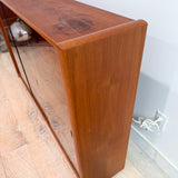 Danish Teak Lighted Curio