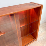 Danish Teak Lighted Curio