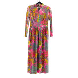 Pink MOD Floral Maxi Dress