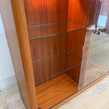 Danish Teak Lighted Curio