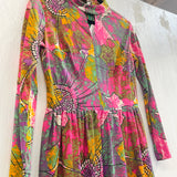 Pink MOD Floral Maxi Dress