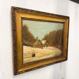 Small Framed Winter Painting Scene