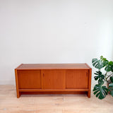 Danish Teak Credenza w/ Sliding Doors