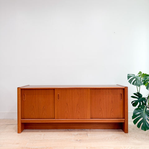 Danish Teak Credenza w/ Sliding Doors