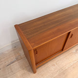 Danish Teak Credenza w/ Sliding Doors