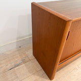 Danish Teak Credenza w/ Sliding Doors