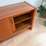 Danish Teak Credenza w/ Sliding Doors