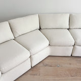 70s Time Capsule White Sectional Sofa