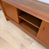 Danish Teak Credenza w/ Sliding Doors