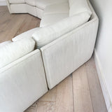 70s Time Capsule White Sectional Sofa