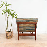 Mid Century Rare Scoop Chair - New Striped Upholstery