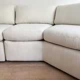 70s Time Capsule White Sectional Sofa