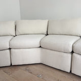 70s Time Capsule White Sectional Sofa