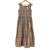 90s EUROPA Plaid Maxi Dress- S/M