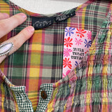 90s EUROPA Plaid Maxi Dress- S/M