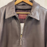 90s COUTURE Brown Leather Jacket- L