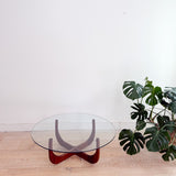 Sculpted Walnut Coffee Table