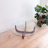 Sculpted Walnut Coffee Table