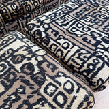 Vintage "Tiki" Style Sofa w/ 2 Ottomans