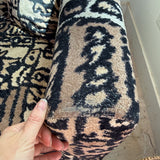 Vintage "Tiki" Style Sofa w/ 2 Ottomans