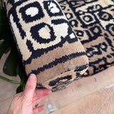 Vintage "Tiki" Style Sofa w/ 2 Ottomans