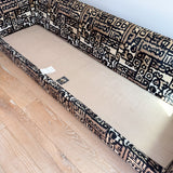 Vintage "Tiki" Style Sofa w/ 2 Ottomans