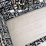 Vintage "Tiki" Style Sofa w/ 2 Ottomans
