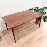 Mid Century Walnut Dining Table w/ 1 Leaf