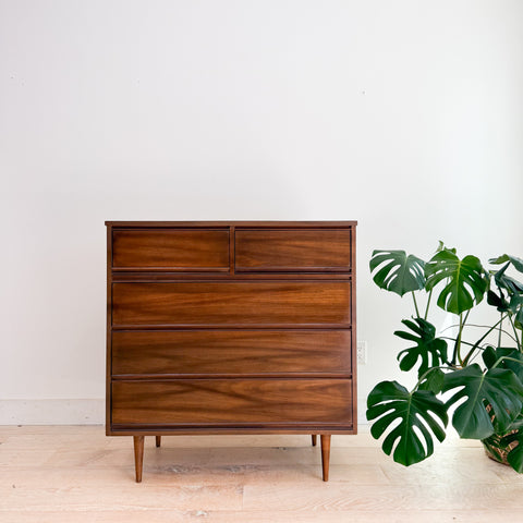 Mid Century Highboy Dresser w/ Tapered Legs