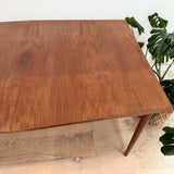 Mid Century Walnut Dining Table w/ 1 Leaf