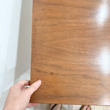 Mid Century Walnut Dining Table w/ 1 Leaf