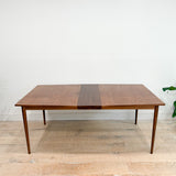 Mid Century Walnut Dining Table w/ 1 Leaf