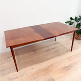 Mid Century Walnut Dining Table w/ 1 Leaf