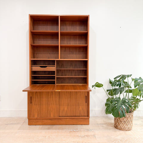 Vintage Hundevad Walnut Hutch/Secretary
