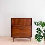 Mid Century 4 Drawer Highboy Dresser