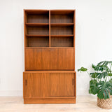 Vintage Hundevad Walnut Hutch/Secretary