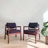 Pair of Jens Risom Occasional Chairs - Purple