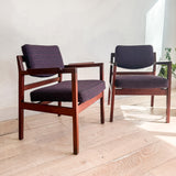 Pair of Jens Risom Occasional Chairs - Purple