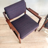 Pair of Jens Risom Occasional Chairs - Purple