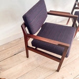 Pair of Jens Risom Occasional Chairs - Purple