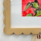 Original Painting 4x6 "Leaves In Pink"