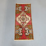 Turkish Rug - Mustard/Red - 1'6x3'3