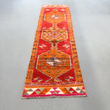 Turkish Runner - Orange/Red/Gry - 2'9x9'6