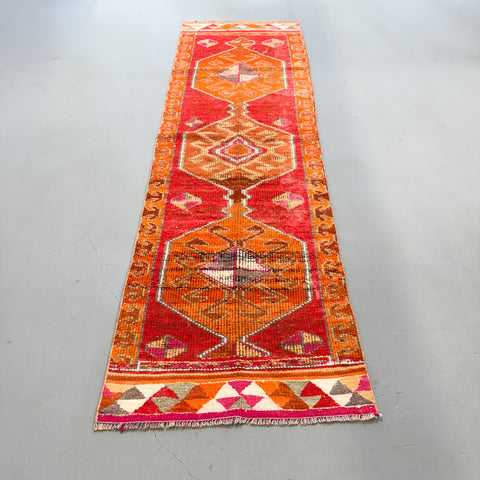 Turkish Runner - Orange/Red/Gry - 2'9x9'6