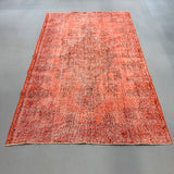 Vintage Over-Dyed Orange/Brown Rug - 5’4x8’6