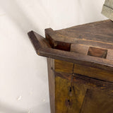 C. 1850s Grain Painted Corner Cabinet