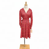 Pink Floral Belted Dress